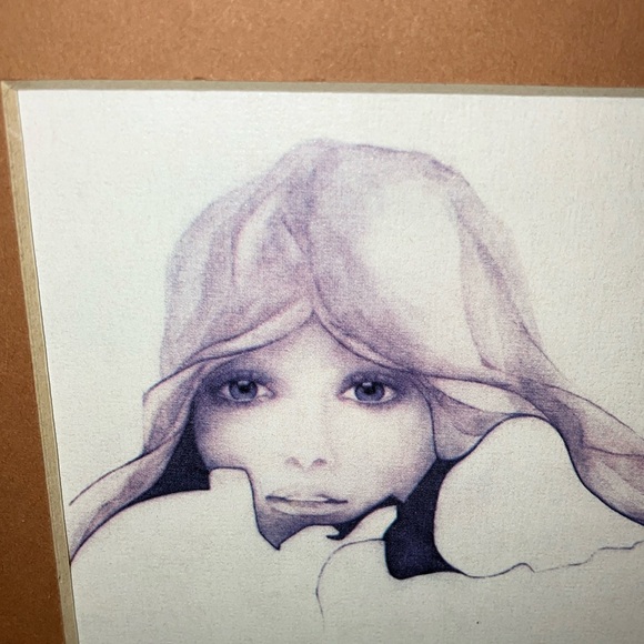 Christine Rosamond “Blue Ice” Lithograph Framed Artwork 8.25” X 10.25” 1970’s - Picture 4 of 11